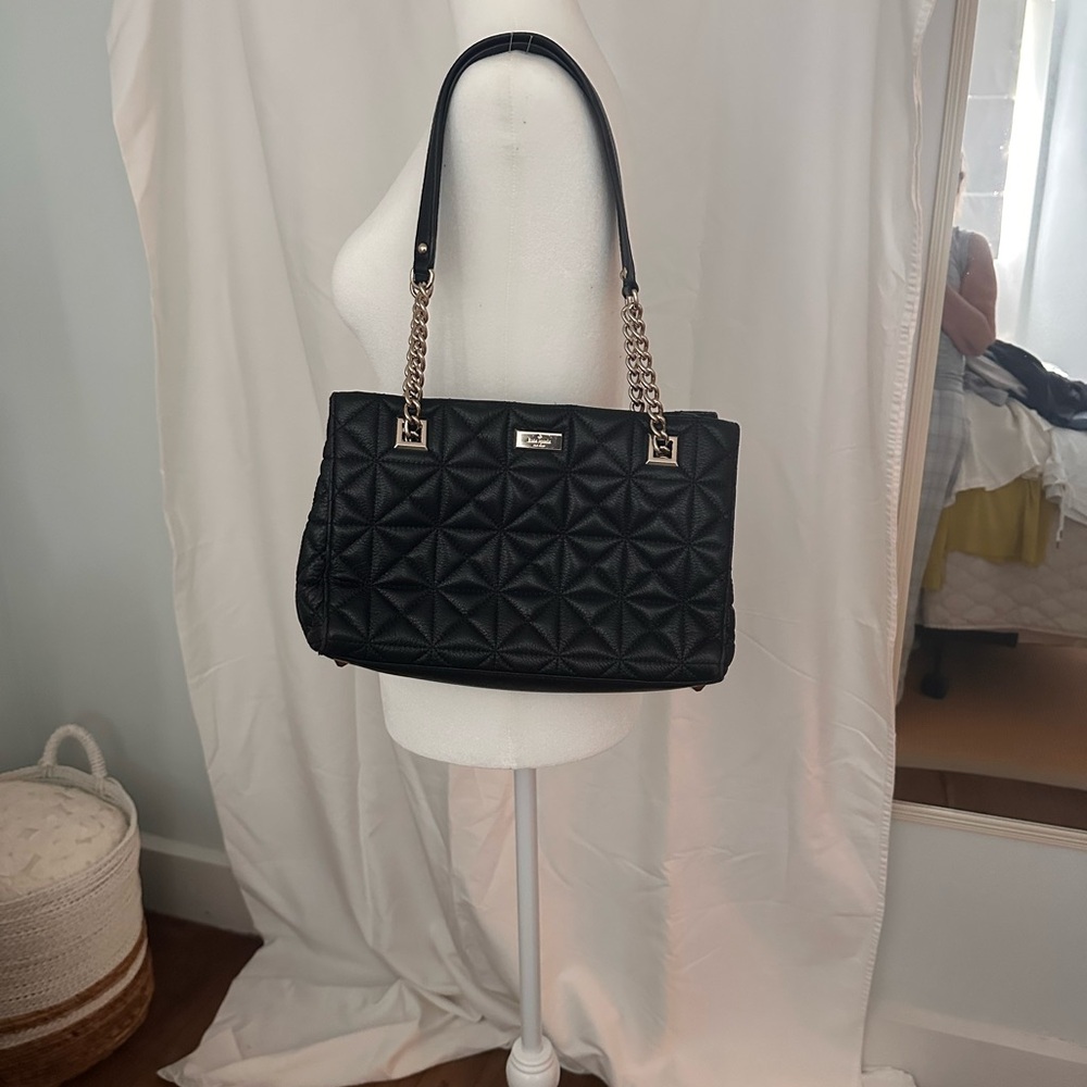 Kate Spade Black Quilted Shoulder Bag